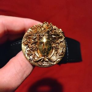 RARE Versace Medusa Snakehead Belt
